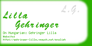 lilla gehringer business card